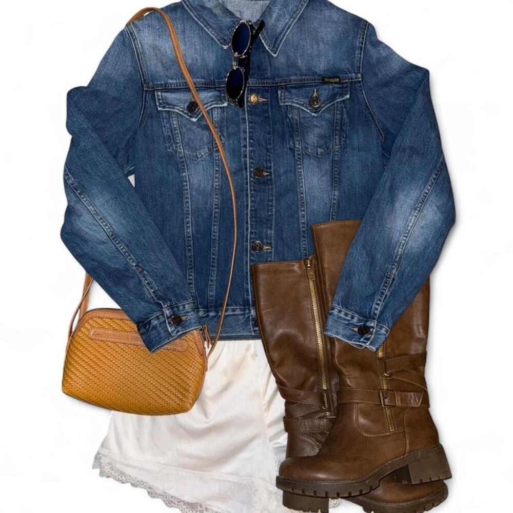 Rare VTG true religion western cowgirl boho denim jacket